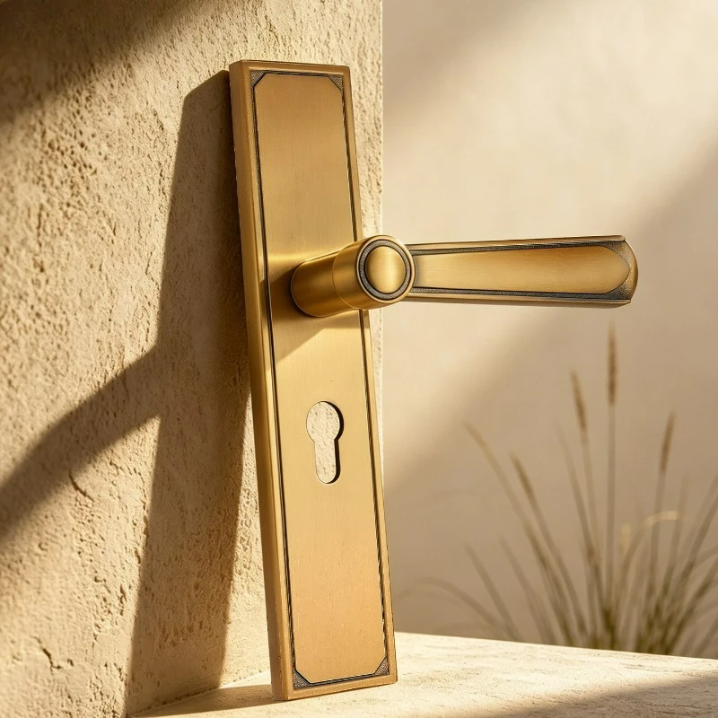 Universal Quiet Integrated Door Lock for New Chinese Style Indoor Bedroom, Office, and Kitchen