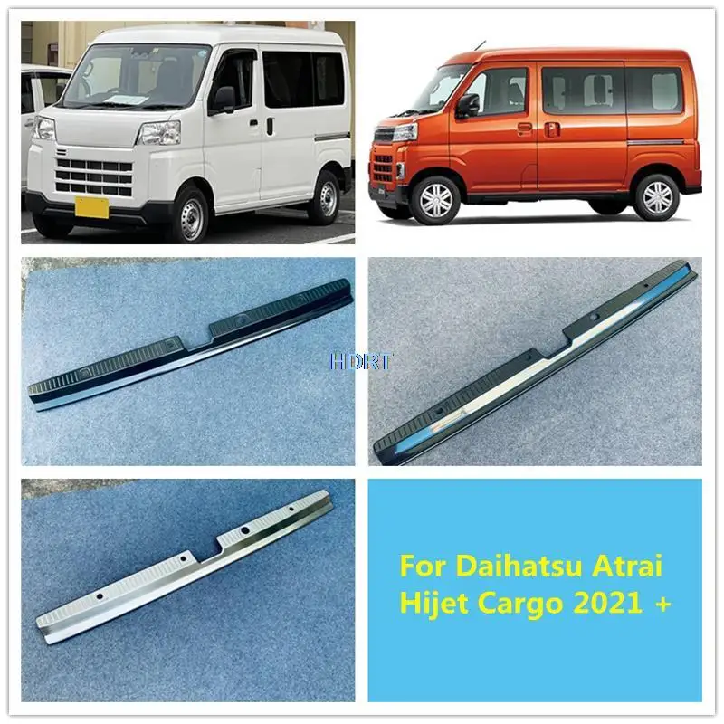 For Daihatsu Atrai/Hijet Cargo 2021 + Car Styling Rear Bumper Guard Protection Window Sill Outside Trunk Decorative Plate Pedal