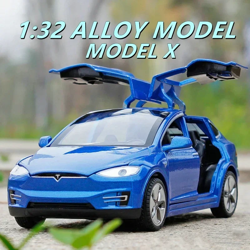 

1:32 Tesla модель X модель S модель автомобиля из сплава литой металлический игрушечный автомобиль имитация звука и искусственных коллекций подарок для детей