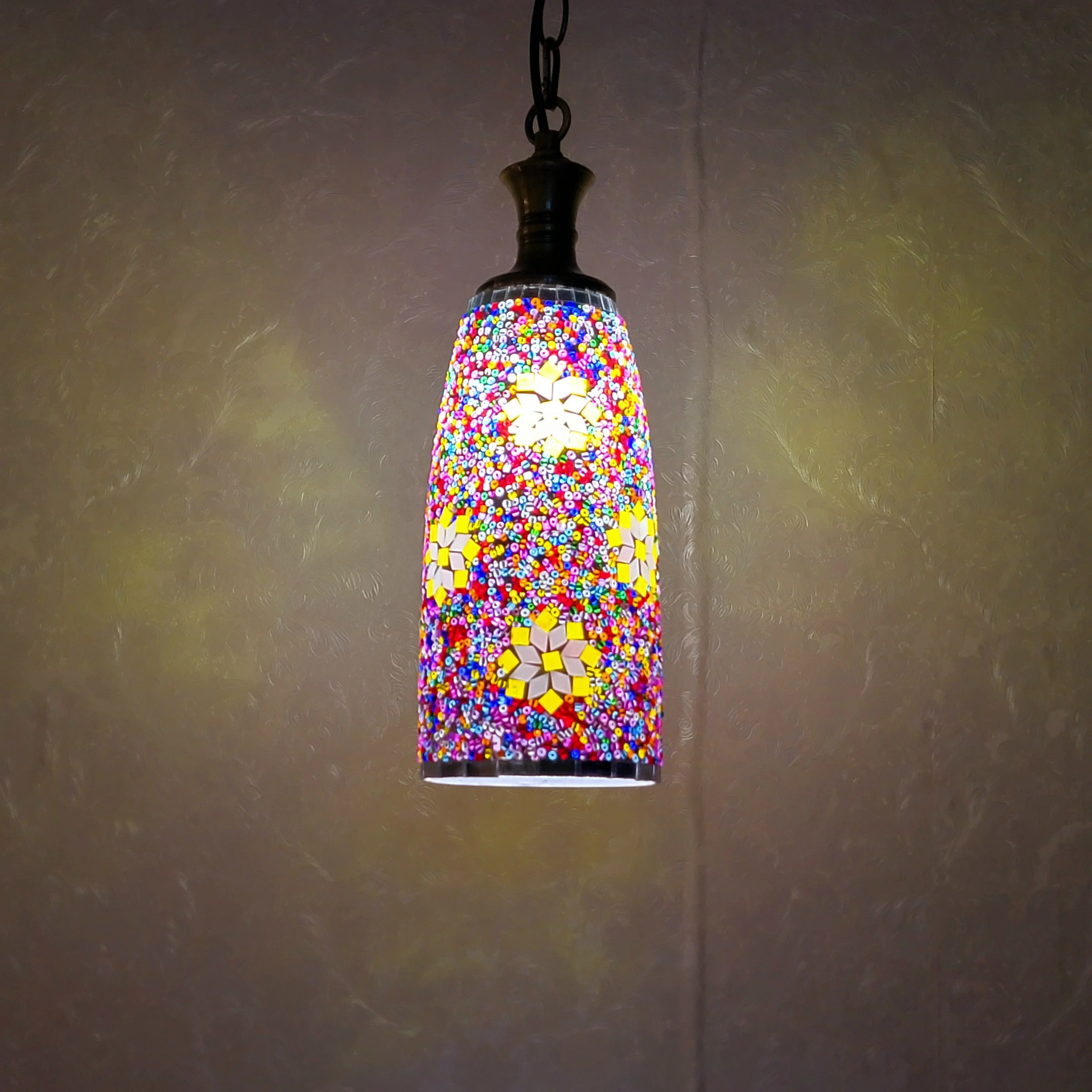 

Creative Retro Pendant Chandelier for Living Room Bedroom Dining Glass Single Pendant Lamp