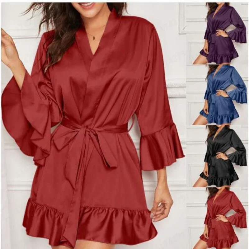 Fashion Women's Nightdress Italian Fabric Sexy Underwear Set Short Women's Nightgown Home Wear 2 Sets  Sexy Sleepwear  Lingerie