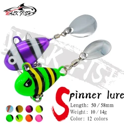 WALK FISH 1PCS 10g 14g Spinning Tail-spinner Swimbait Fishing Lures Spinnerbait Vib Metal Artificial Bait Carp Fishing Tackle