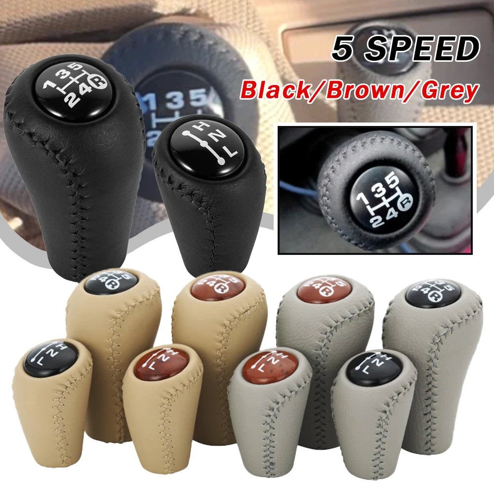 Gear Shift Knob 5 Speed Manual Transmission Leather Transfer Gear Shift For Toyota Prado LC120 Land Cruiser Prado 2003-2009