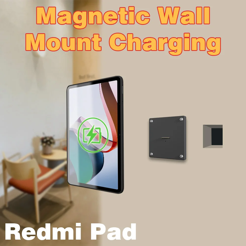 Magnetic Wall Mount with Charging Case for Redmi Pad 10.6 inch  Upgraded 18W Quick Charge Strong Magnets  in-Wall emonita