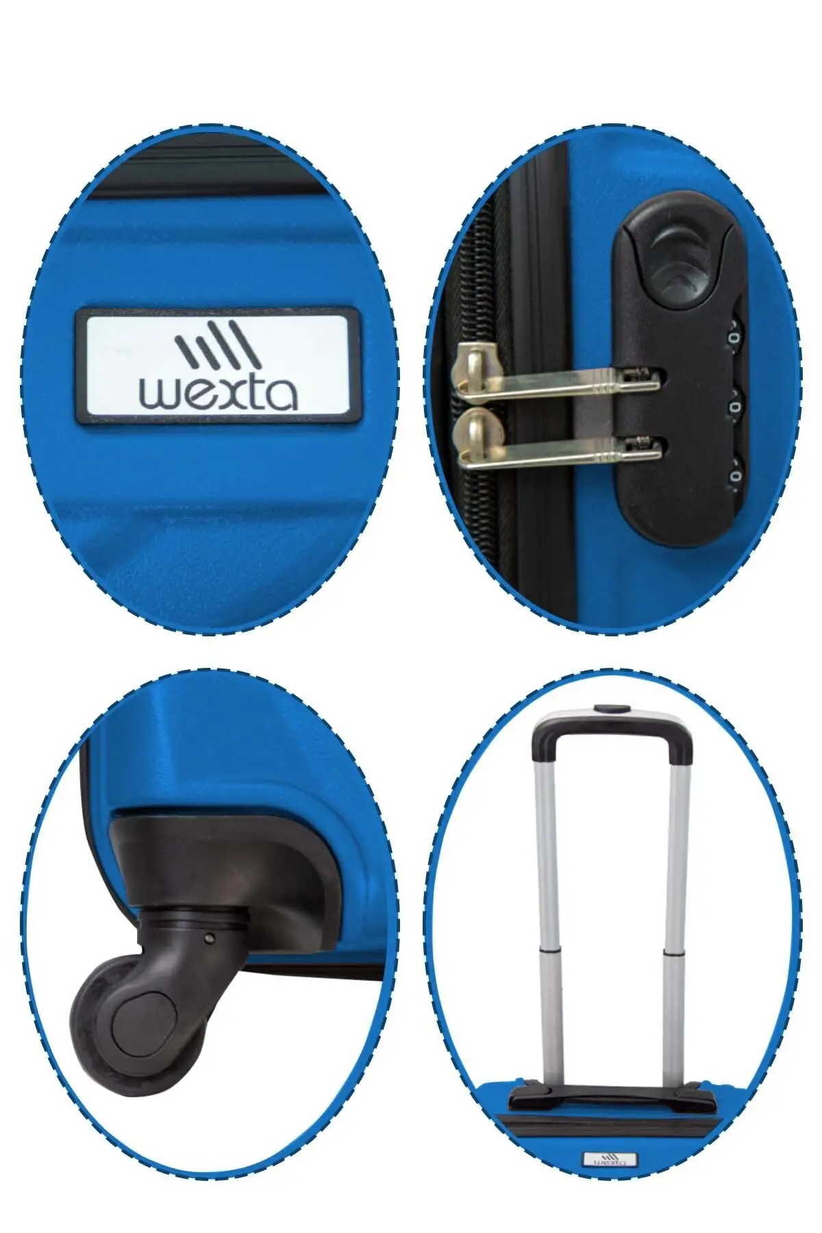 Kabin Indigo (Kecil) Ukuran Koper Dicetak Volume Besar Penuh Nyaman Kokoh Tas Perjalanan Tahan Pecah Pengiriman Cepat dan Aman