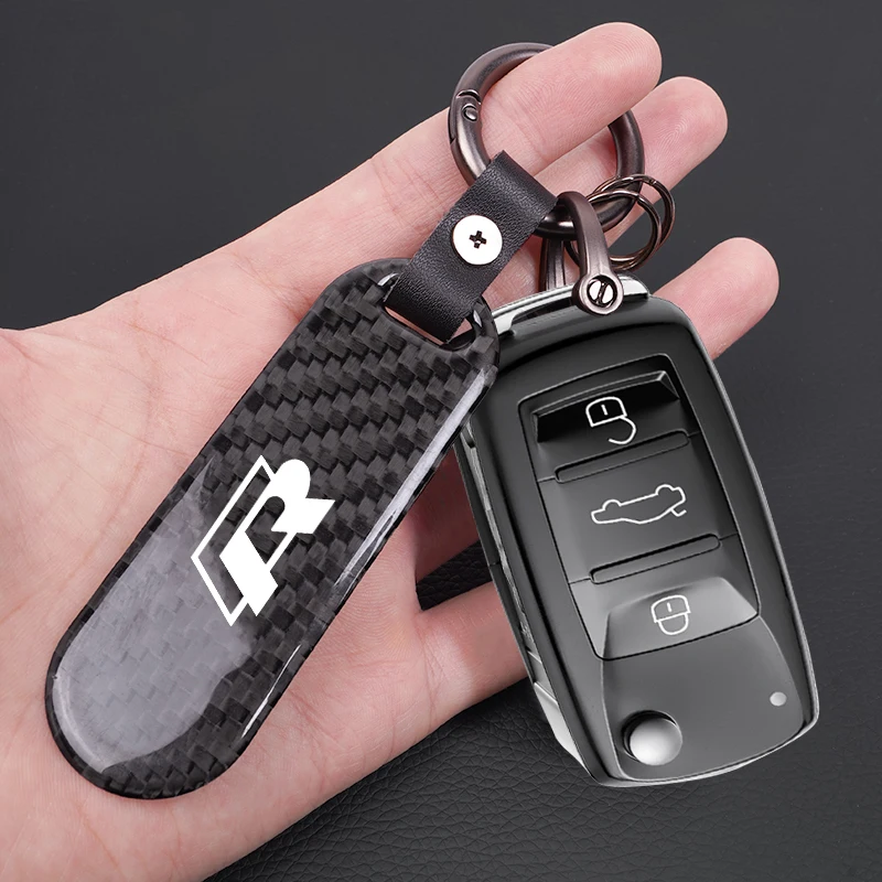 

Carbon Fiber Texture Car Key Chain Ring Auto Keychain For Volkswagen VW Golf Motion MTM Blue Polo CADDY Jetta Touran GTI