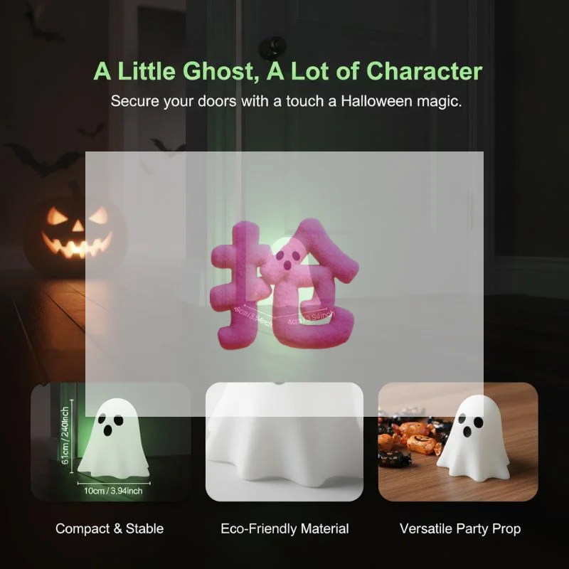 Simulation Ghost Shaped Door Stop Halloween Theme Decor Silent Anticollision Door Suction Buffer Ornament