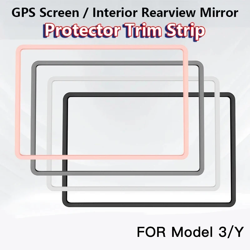 For Tesla Model 3/Y Central Navigation Screen Protective Frame Navigation Protector Cover Screen Silicone Sleeve Accessories