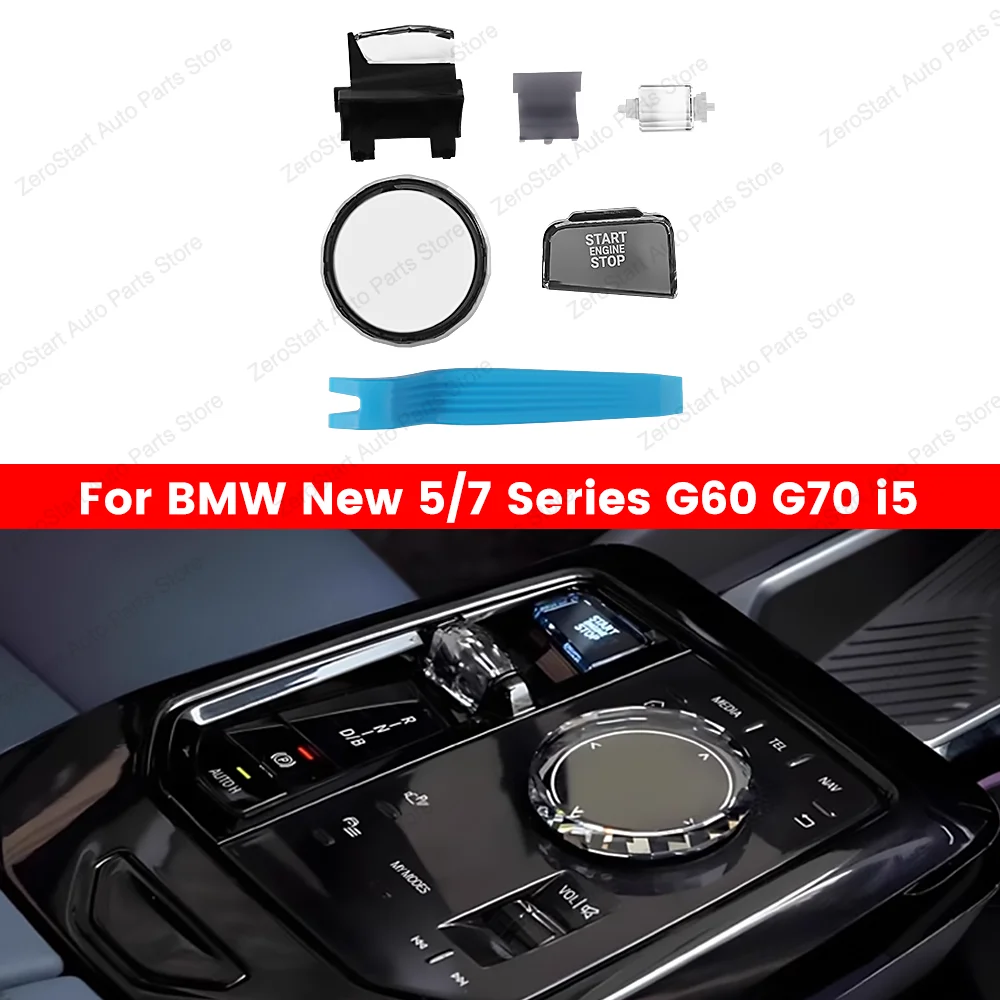 Crystal Gear Shift Knob Kit For BMW G60 G61 G70 New 5/7 Series M5 G90 iX i20 Gearbox Lever Handle Car Decorate Accessories 2024+
