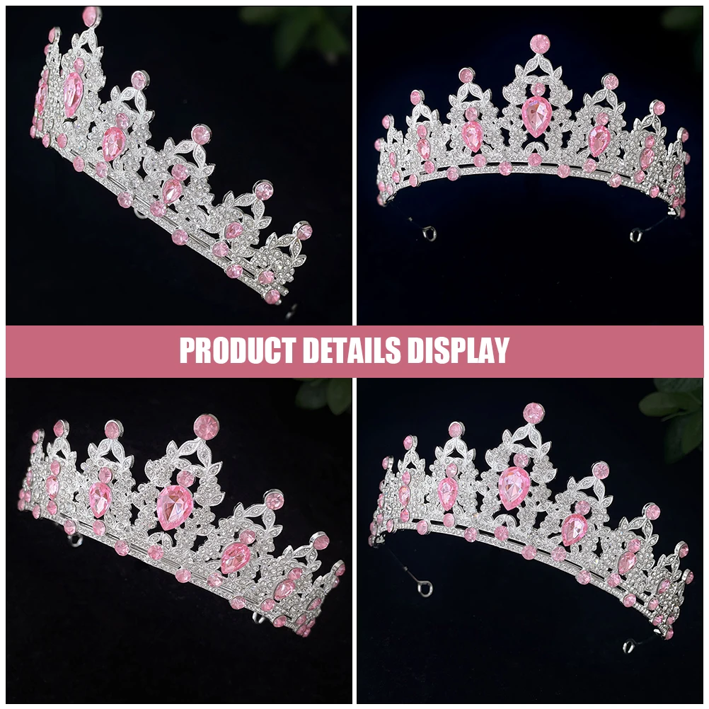

Baroque Crown Tiara Rhinestone Bridal Headpiece Crowns For Women Princess Birthday Wedding Quinceanera Prom Crystal Hair