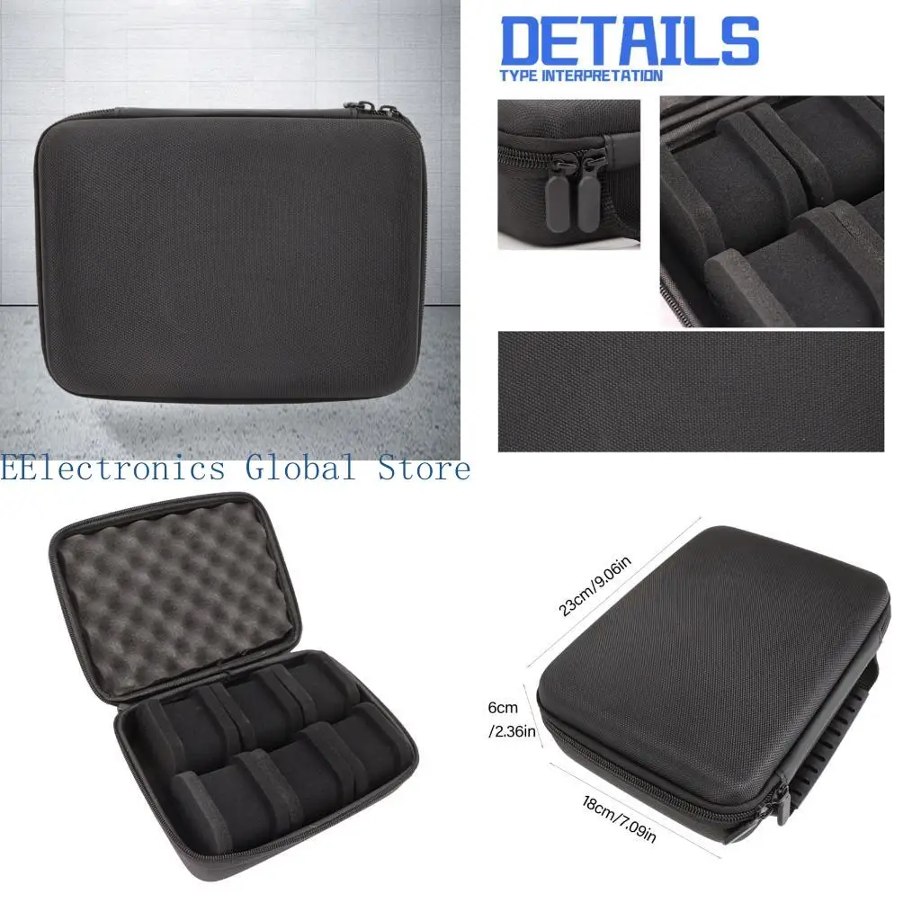 

462B Smartwatch Carrying Case 6 Slot Storage Box Shockproof Portable Jewelry Organizers Solution for Collectors & Enthusiasts