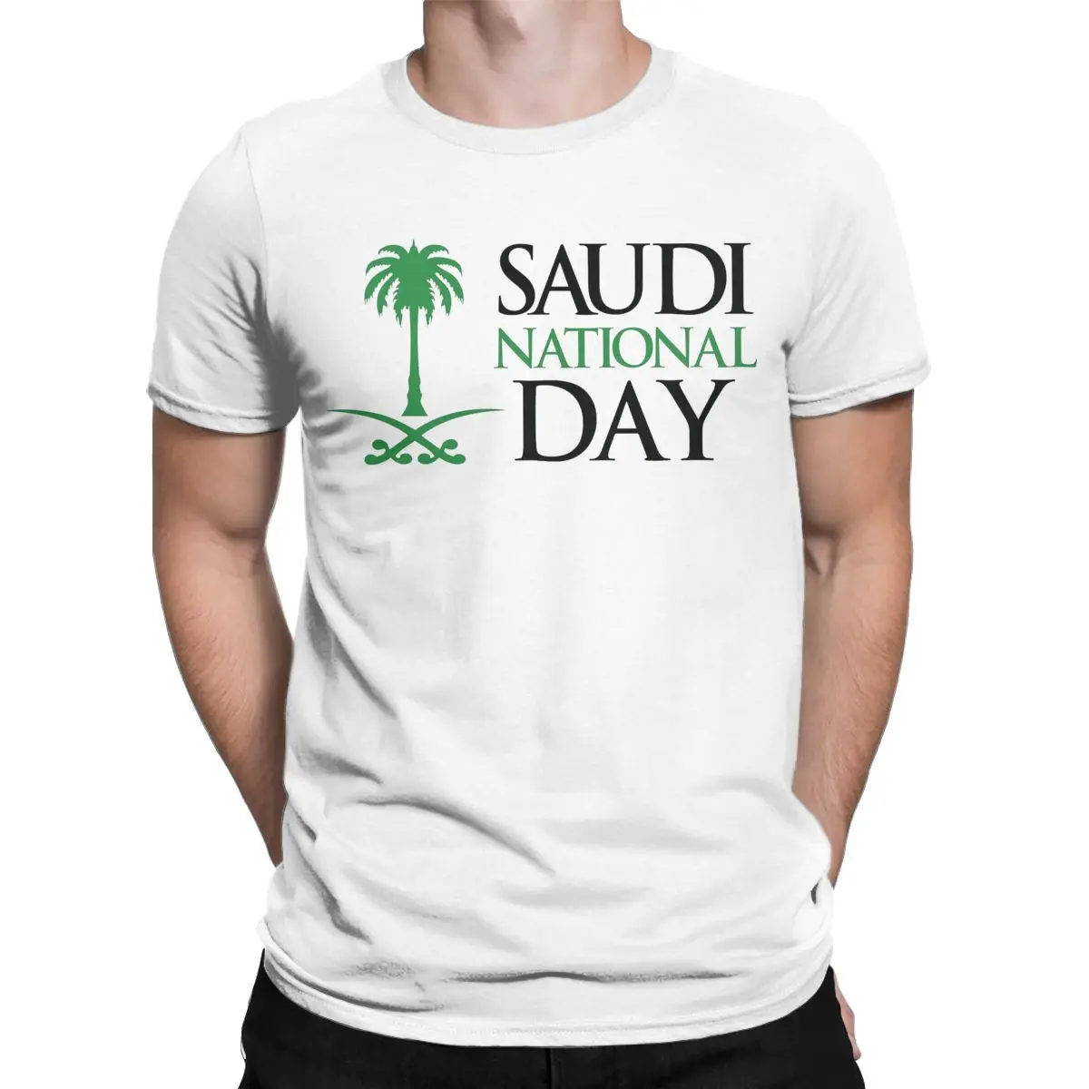 Summer Saudi National Day Kingdom Of Saudi Arabia Men Women's T Shirts Outfit Funny Tees T-Shirts Cotton Graphic Printing