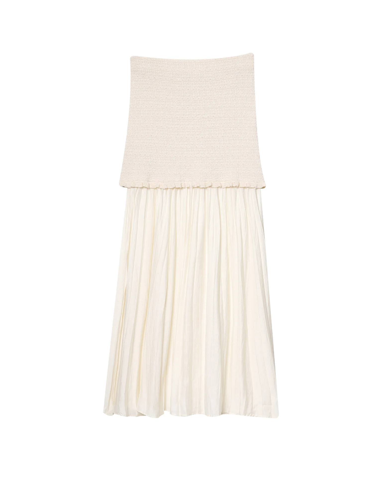 ZBZA-Conjunto de falda superior con espalda descubierta para mujer, Top corto plisado ajustado, falda acampanada plisada de cintura alta, traje elegante para primavera y verano