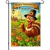 Thanksgiving Fall Farm Turkey Garden Flag 12x18 Inch Decor jjp