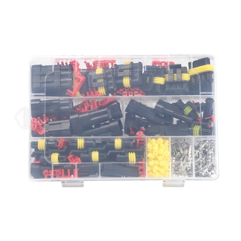 352PCS car waterproof connector boxed HID xenon lamp wiring harness connector waterproof car connector 1-4