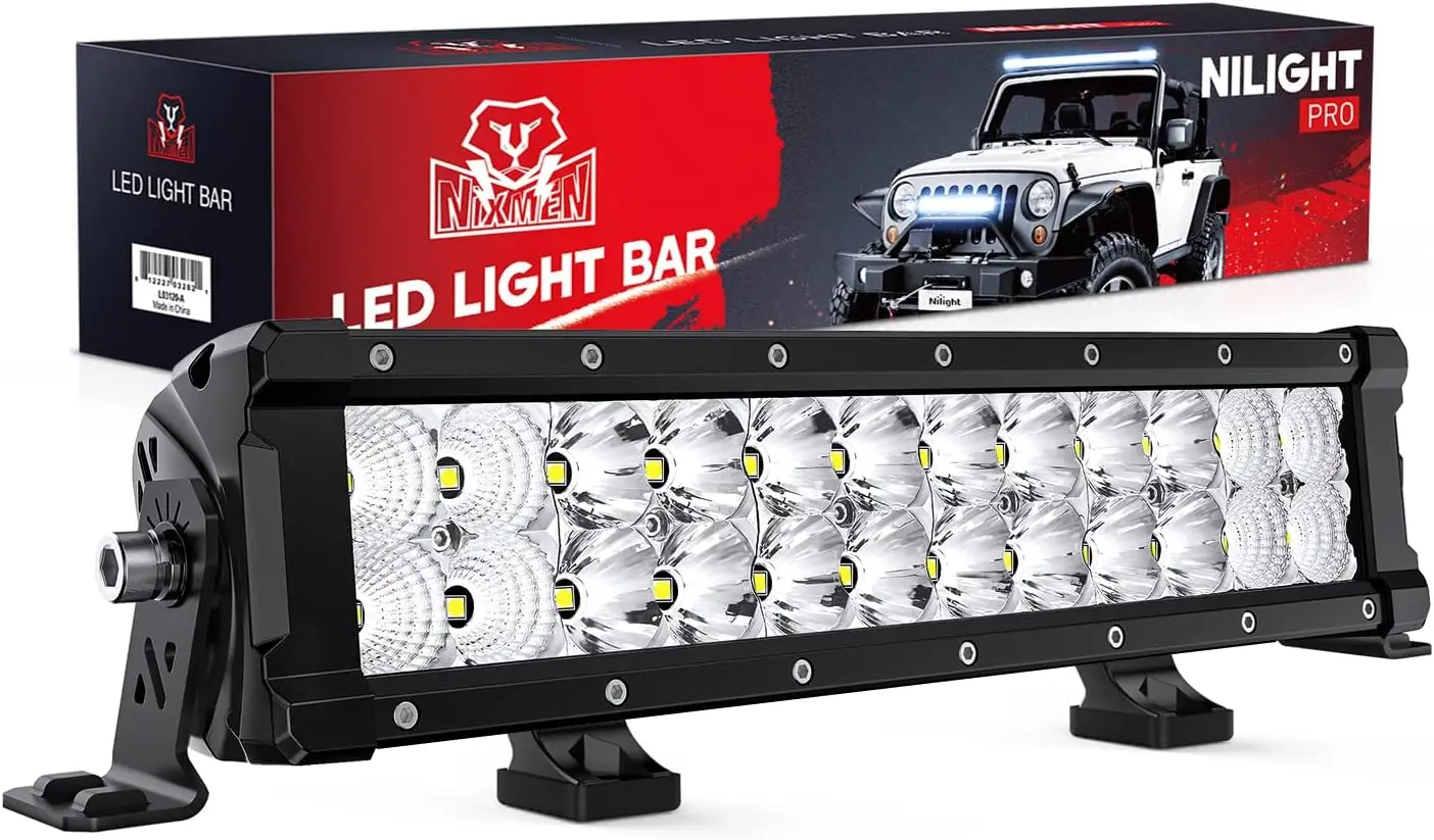 

13.5 Inch 120W LED Light Bar with Flood Spot Combo Beam, 14400LM IP68 for Offroad Trucks SUVs ATV UTV Boats