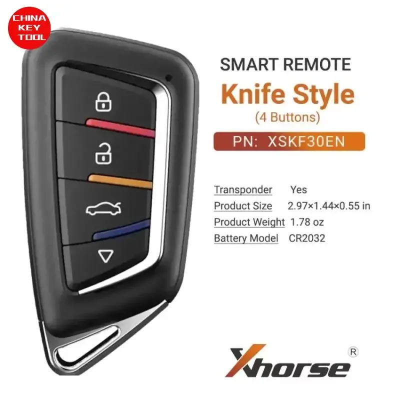 1PCS Xhorse Universal Smart Remote Key Knife Style 4 Button XSKF30EN