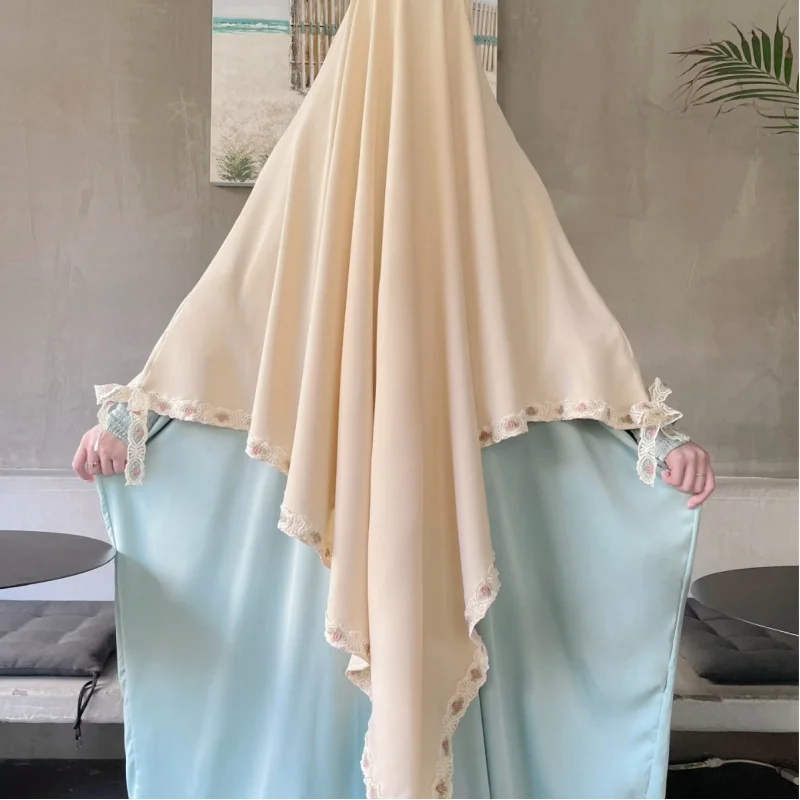 

Fashion Extra Long Khimar Plain Chiffon Muslim Women Prayer Scarf Dubai Turkish Hijabs Turban Ramadan Niqab Abaya For Women