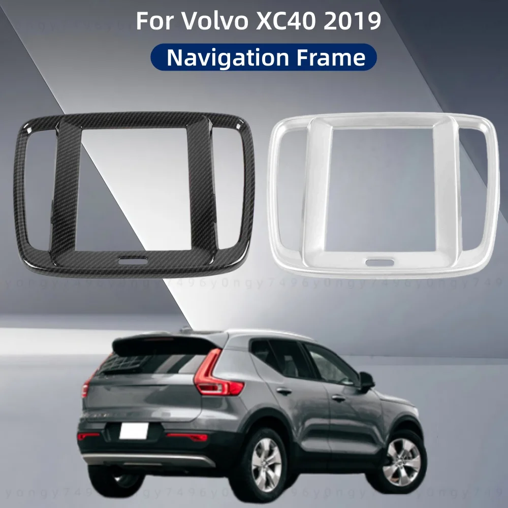 Car Upgrade Stickers Styling Navigation Frame Trim Paste Style ABS For Volvo XC40 2019 Modification Decoration Accessories