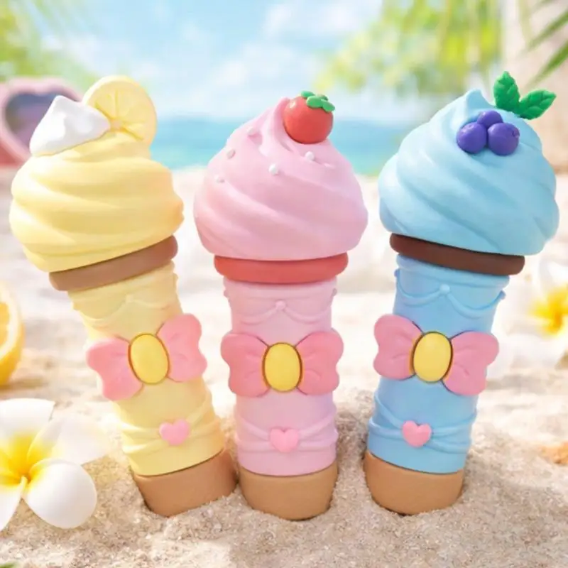 1Pcs Stylish Spray Bottle Cute Ice Cream-Shaped Mini Fine Mist Spray Bottle With Bowknot Design Press-Type Spray Mechanism