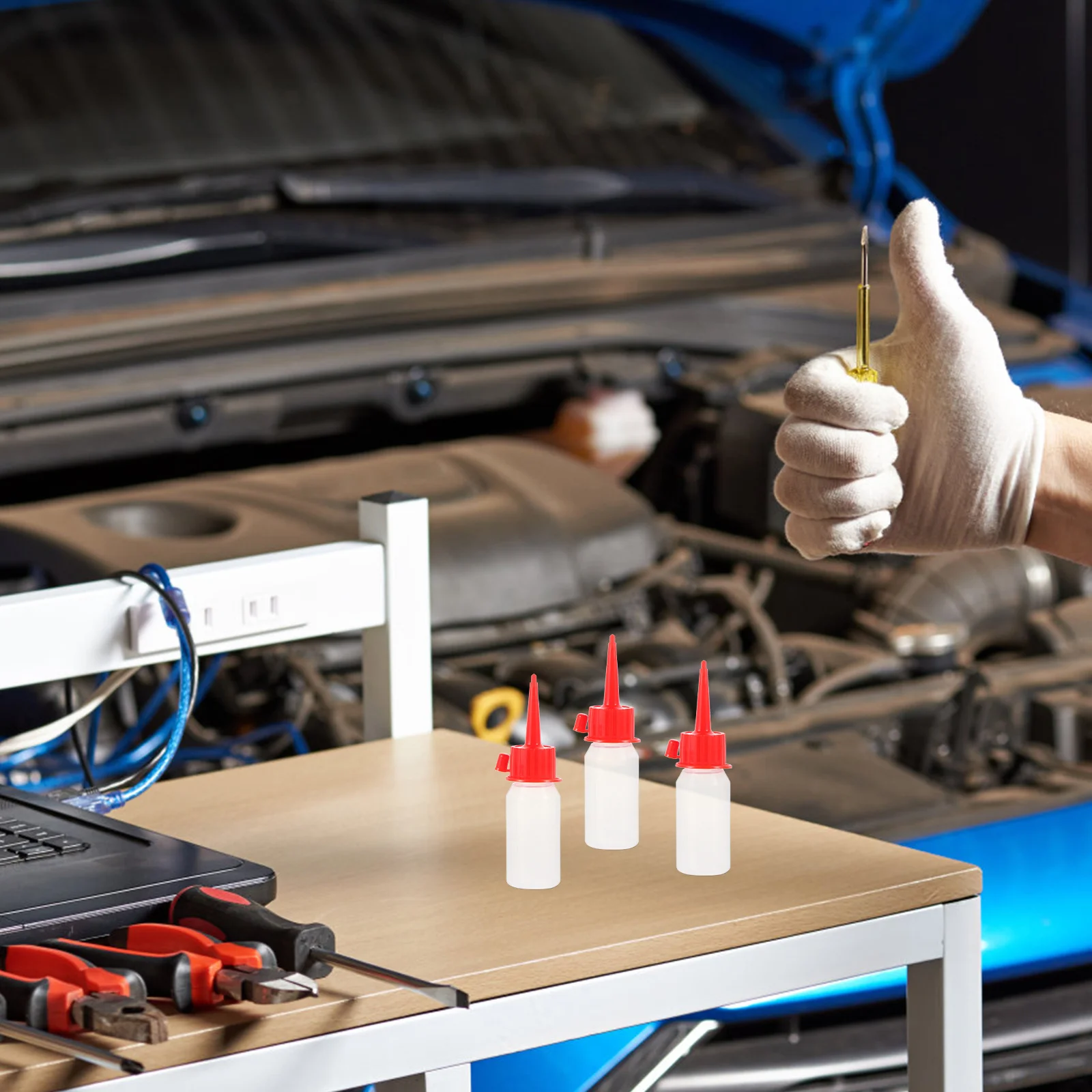 

25pcs Plastic Oil Container Pointed Nozzle For Sewing Machine Pet Squeeze Dispensing Bottles Refillable Liquid Glue Holders