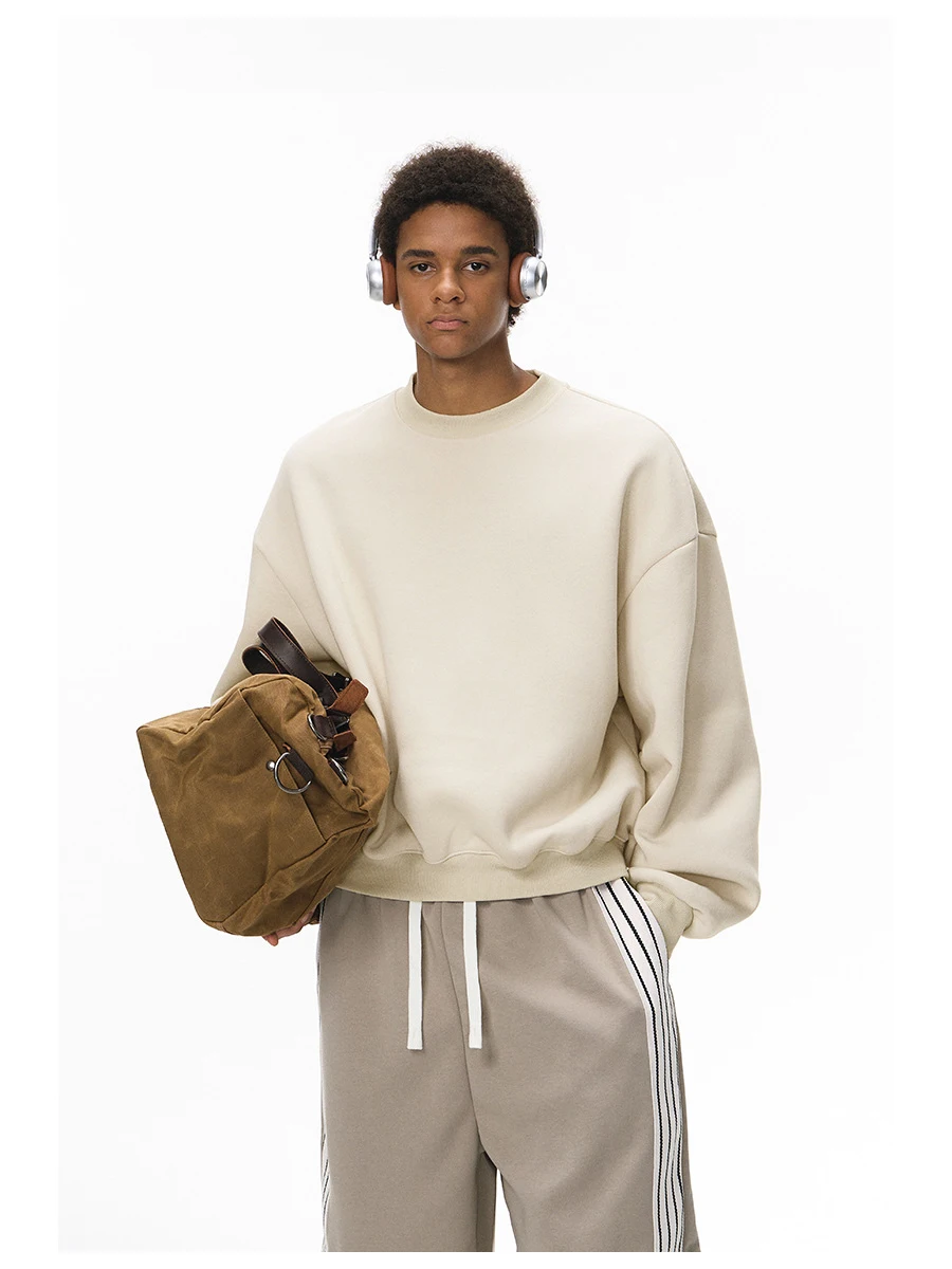 

Мужская толстовка American Style с широкими рукавами и круглым вырезом, повседневная, удобная, из полиэстера