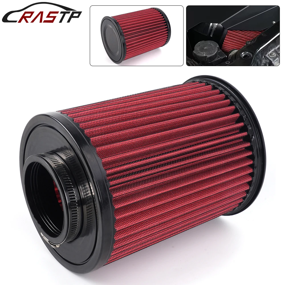 RASTP- 70MM High Flow Car Air Filter E-2993 Cold Air Intake Air Filter For Ford Focus Escape MKC RS-OFI106