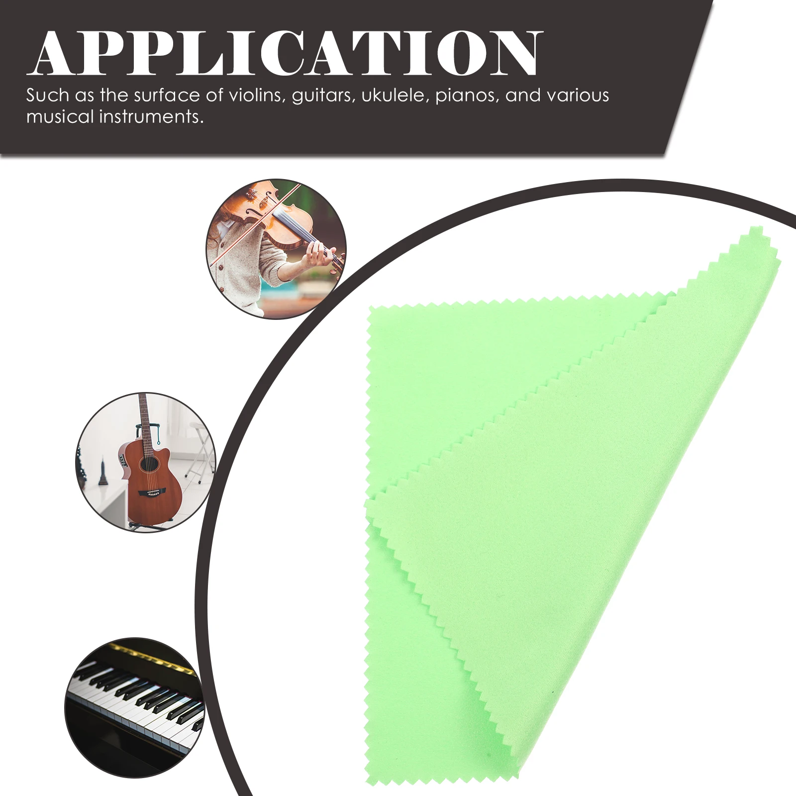 

10pcs Musical Instruments Cleaning Cloth Durable Reusable Guitar Piano Violin Ukelele Dust Wipes Care Accessories