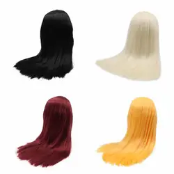 DBS factory blyth doll icy doll bjd wig rbl scalp and dome straight hair for DIY custom doll anime white skin black hair