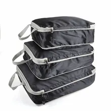 3Pcs/set Black/Blue/Grey Compressible Travel Storage Bag Portable Large Capacity Storage Bag Suitcase Luggage Packing Cubes 3Pcs/set Black/Blue/Grey Compressible Travel Storage Bag Portable Large Capacity Storage Bag Suitcase Luggage Packing Cubes