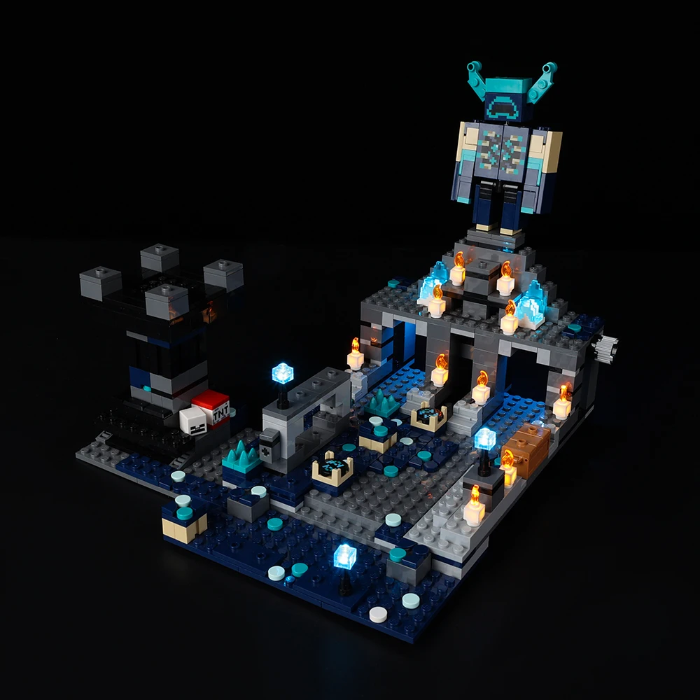مجموعة إضاءة LED بدون نموذج مناسبة لـ LEGO Minecraft The Deep Dark Battle 21246 (باستثناء مكعبات البناء)