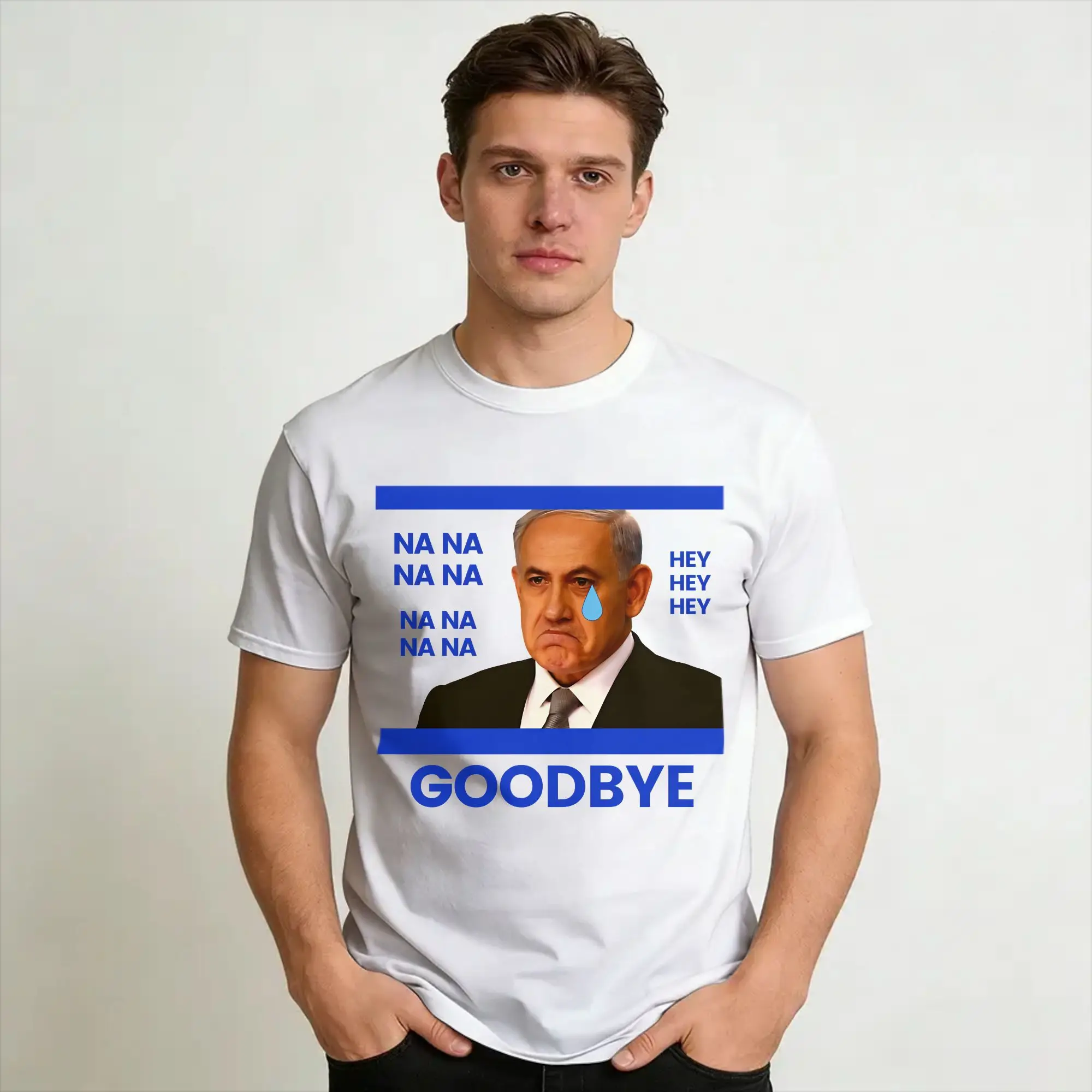 BYE-BYE BIBI Benjamin Netanyahu Leaves Office  Tee Shirt for Men Women Gift Idea T Shirts  100% Cotton Clothing
