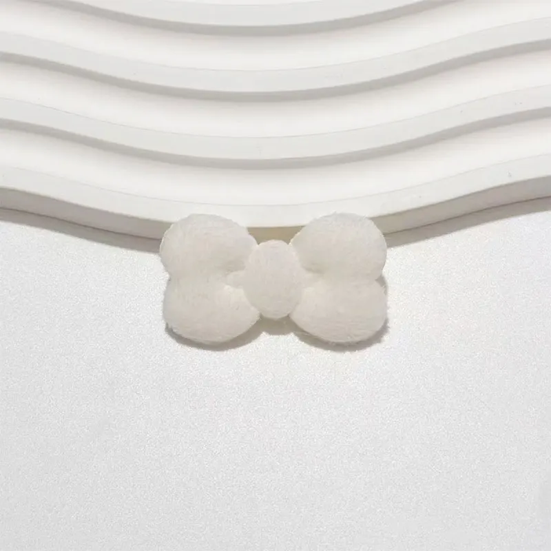 50 Stück Doppelseitige 3,5cm Plüsch-Schleifen-Accessoires für DIY-Puppendekorationen, Schuhe, Socken, Hüte Materialien – Detail 7