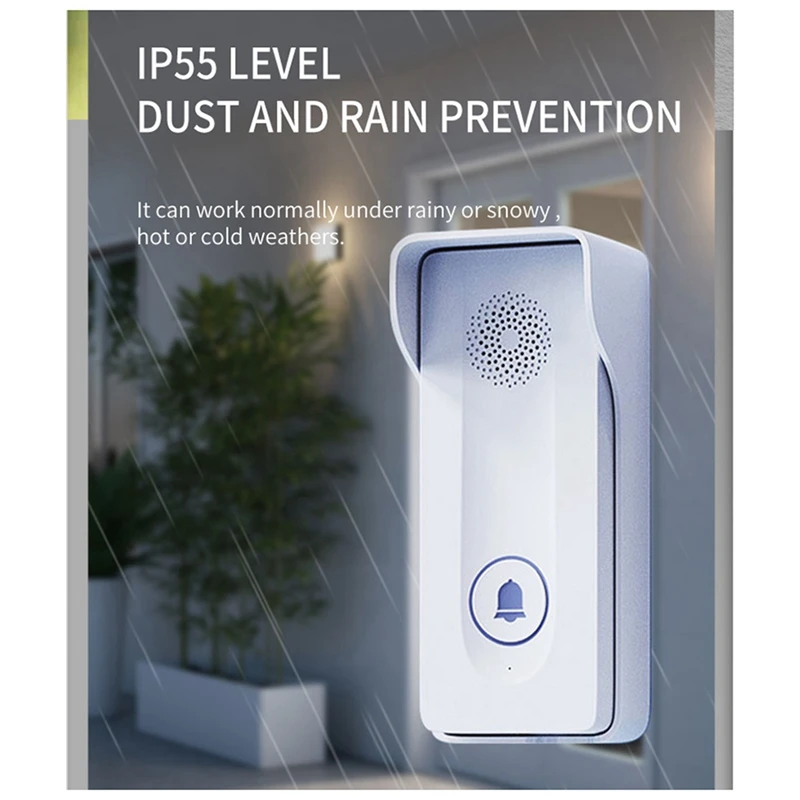 FFYY-جديد 800 متر لمسافات طويلة جرس الباب في الهواء الطلق اتصال داخلي لاسلكي باب الهاتف فتح اتجاهين الاتصال الداخلي 433 ميجا هرتز