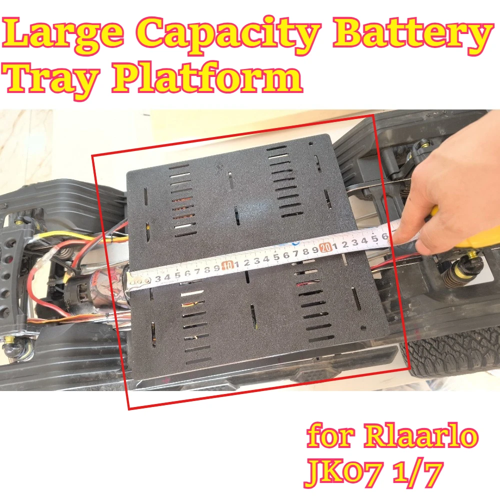 RC Crawler Upgrade Parts Large Capacity Battery Tray compartment platform for Rlaarlo JK07 1/7 custom size replacement accessory