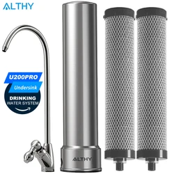 ALTHY U200PRO Kitchen Under Sink Drinking Water Filter Purifier With Faucet Reduces Bacteria, Metal,Lead, Chlorine and Odor