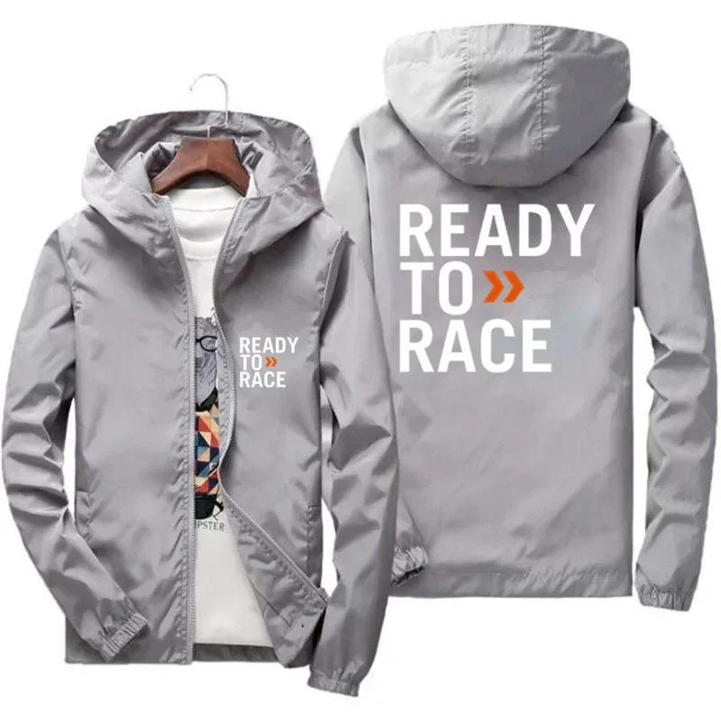 Men's Ready To Race Enduro Cross Motocross Bitumen Bike Life Pilot Coat Thin Windbreaker Bomber Hooded Jacket Male Sport S-7XL