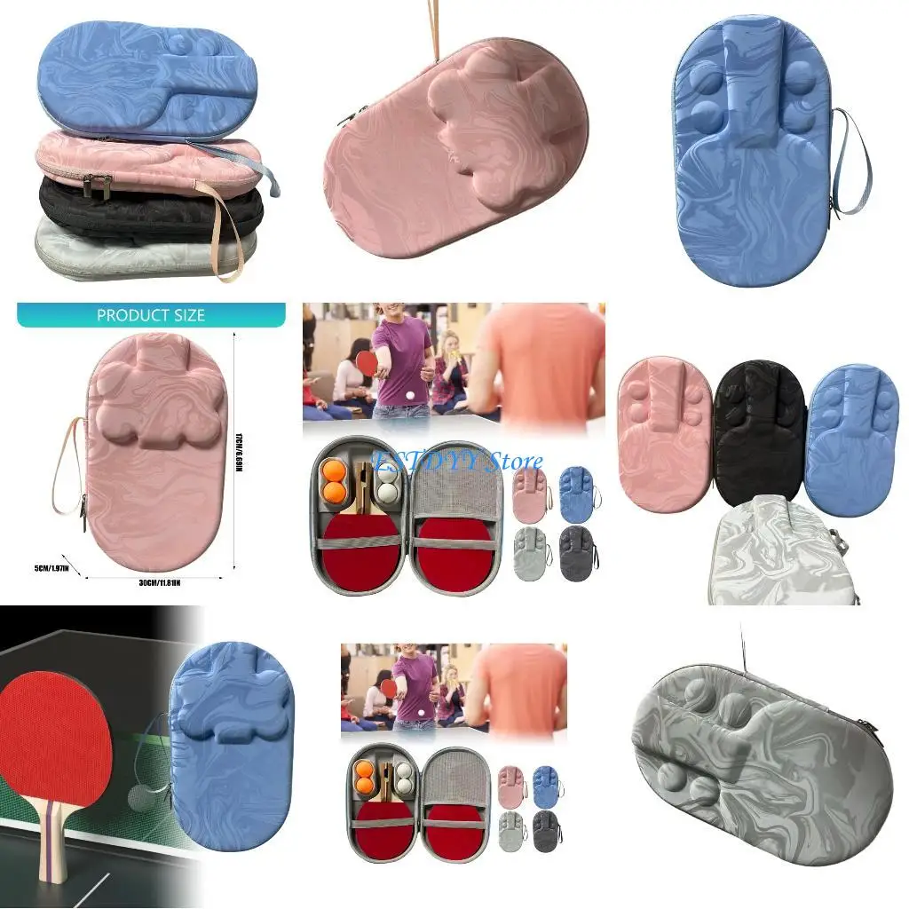 

G6DE Легкий портативный держатель ракетки для настольного тенниса с ручкой для переноски и плечевым ремнем