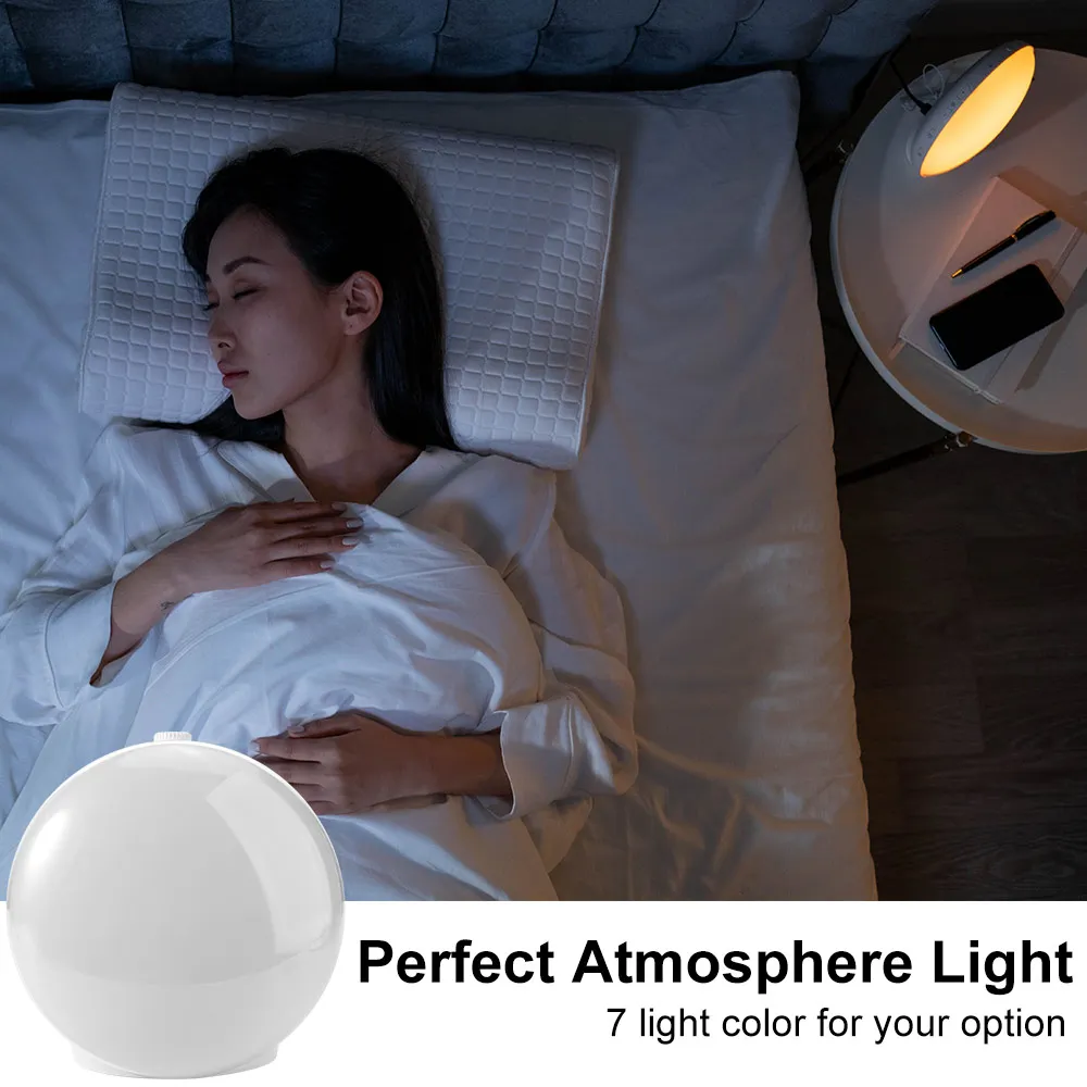 Sunrise Simulation Sunrise Alarm Clock 7 Colors 10 Natural Sounds Wake Up Light Clock Daylight FM Radio Sleep Nightlight Kids
