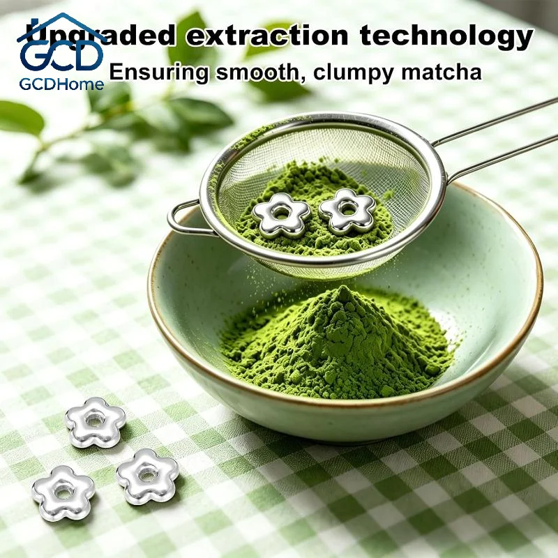Food Grade Stainless Steel Matcha Sifter, Smooth Edge Fine Mesh Strainer, Tea Ceremony & Baking Powder Sifting Tool