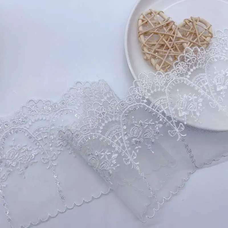 Mesh sequin Lace Wedding Dress Decoration Curtain Accessories Dress sewing DIY Lace Accessories