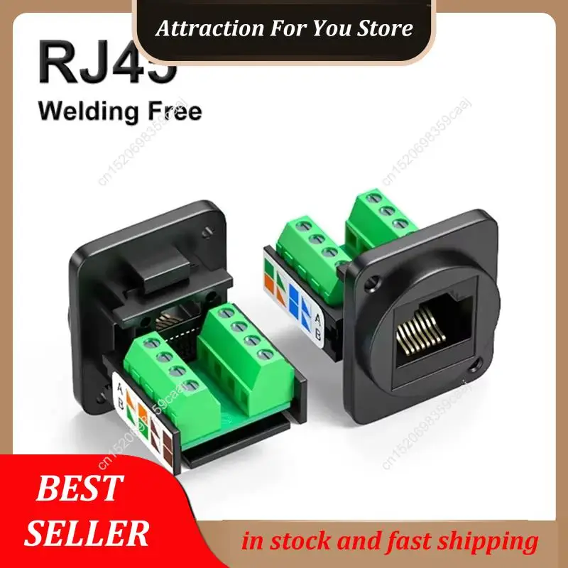 Câble réseau RJ45 CAT5E Scoket, Module d'installation de panneau Rj45, extension de câble réseau, connecteur de panneau Cat 5, offre spéciale