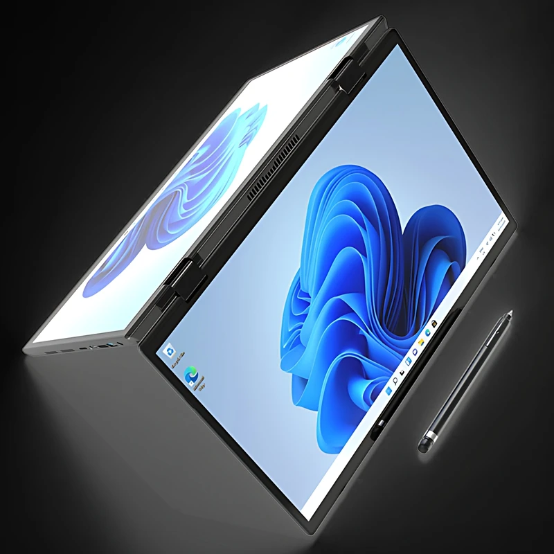 

360 YOGA Laptop 14" + 14" Dual 2.5K Full-size IPS Screen Notebook 12th Gen Core N95 Office Laptop Computer For Business