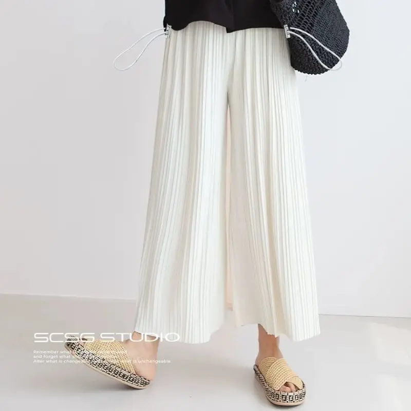 

Pants summer crumpled casual pants loose thin drawstring summer wear wide-leg pants women sweatpants