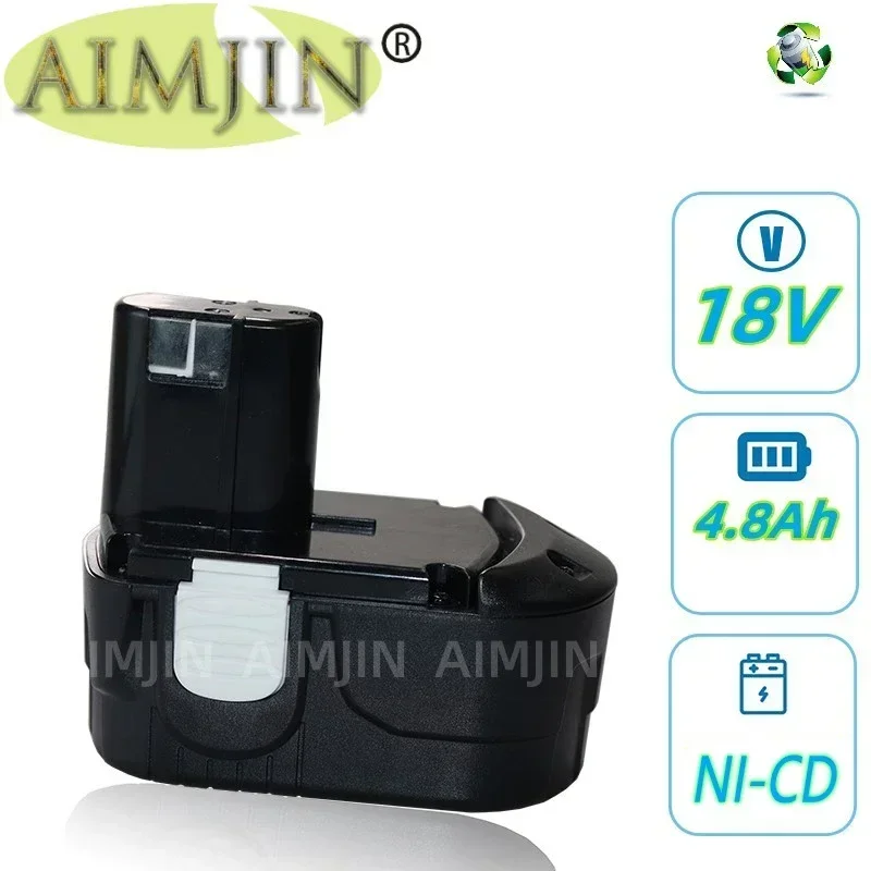 

4.8Ah 18V Ni-CD Replacement Battery For Hitachi Power Tool Drill EB1820 EB1812 EB1814 BCC1815 EB1830H EB1833X EB18B