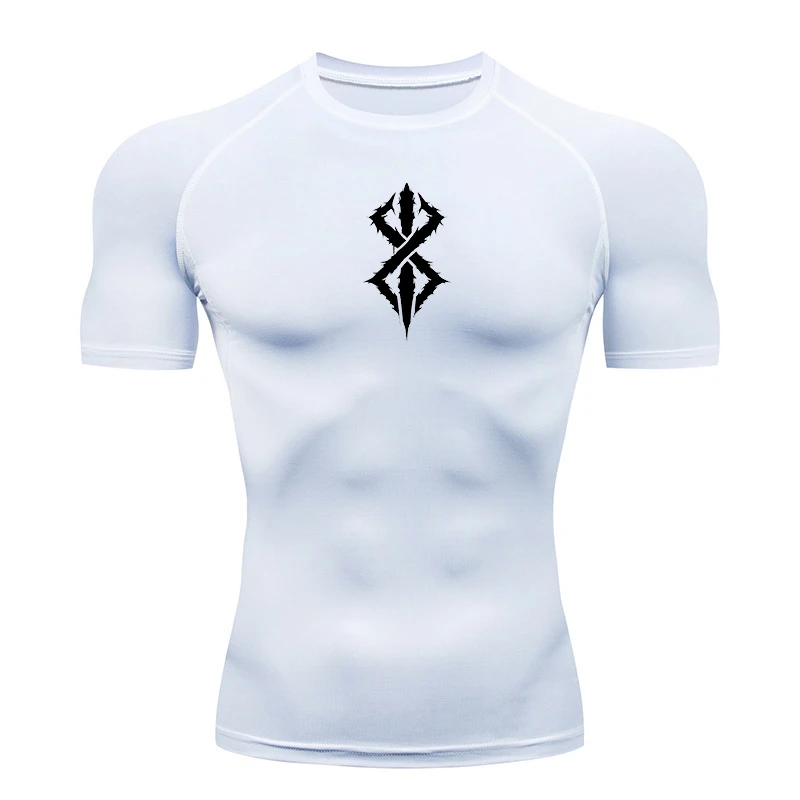 Graphic Compression Shirts for Men Gym Workout Running Rash Guard Undershirts Baselayers Athletic Quick Dry Tshirts Tees Tops