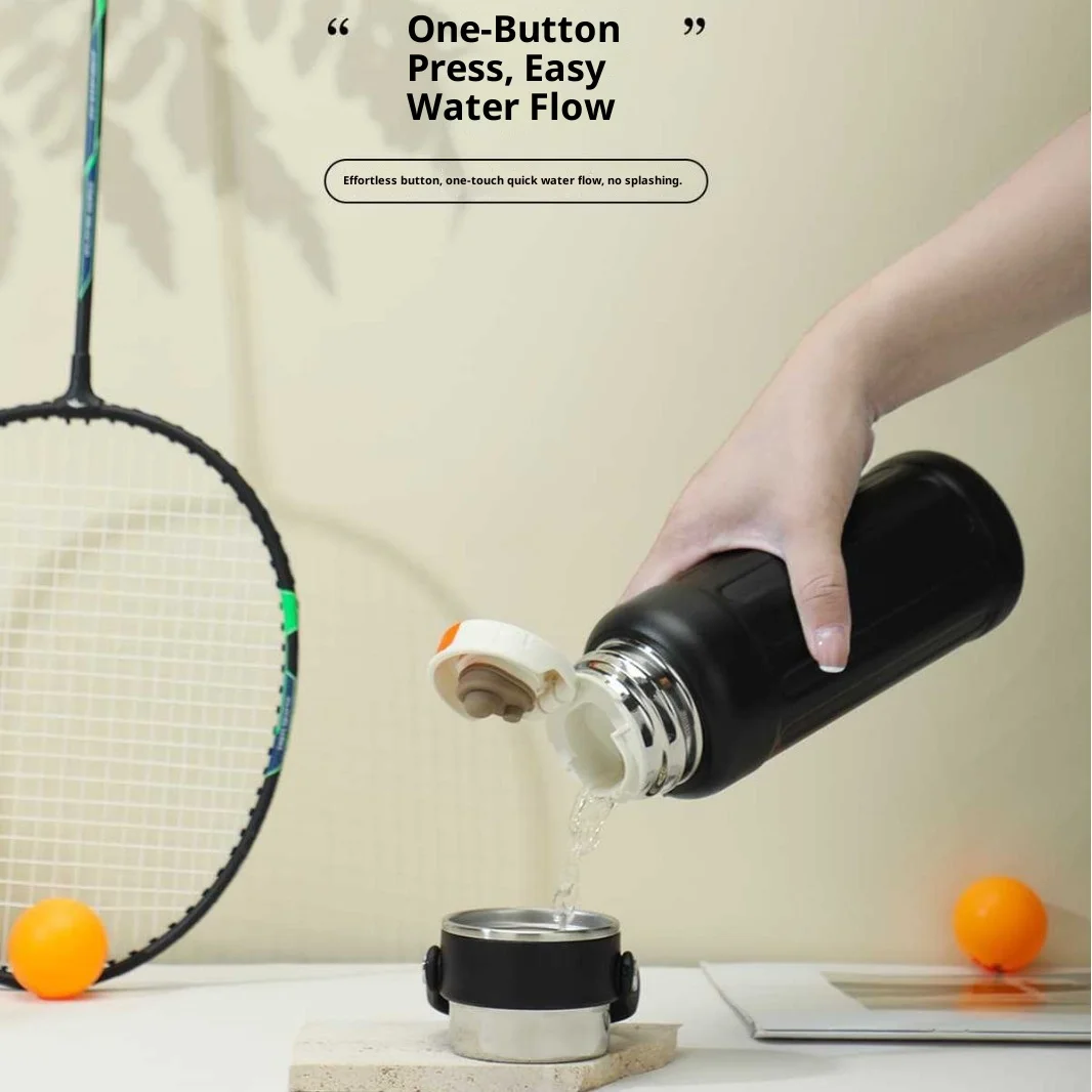 Tazza da scapolo sottovuoto, tazza d'acqua sportiva portatile portatile per esterni di grande capacità, tazza isolata in acciaio inossidabile 304