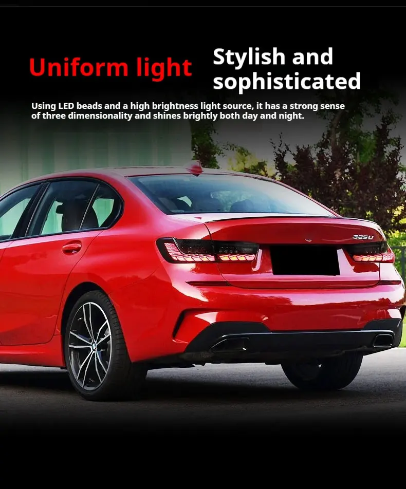 Car Tail Lamp For BMW 3 Series G20 G28 2019-2023 LED Brake Reverse Tail Lamp Dynamic Signal Light Light Tail Lamp Assembly