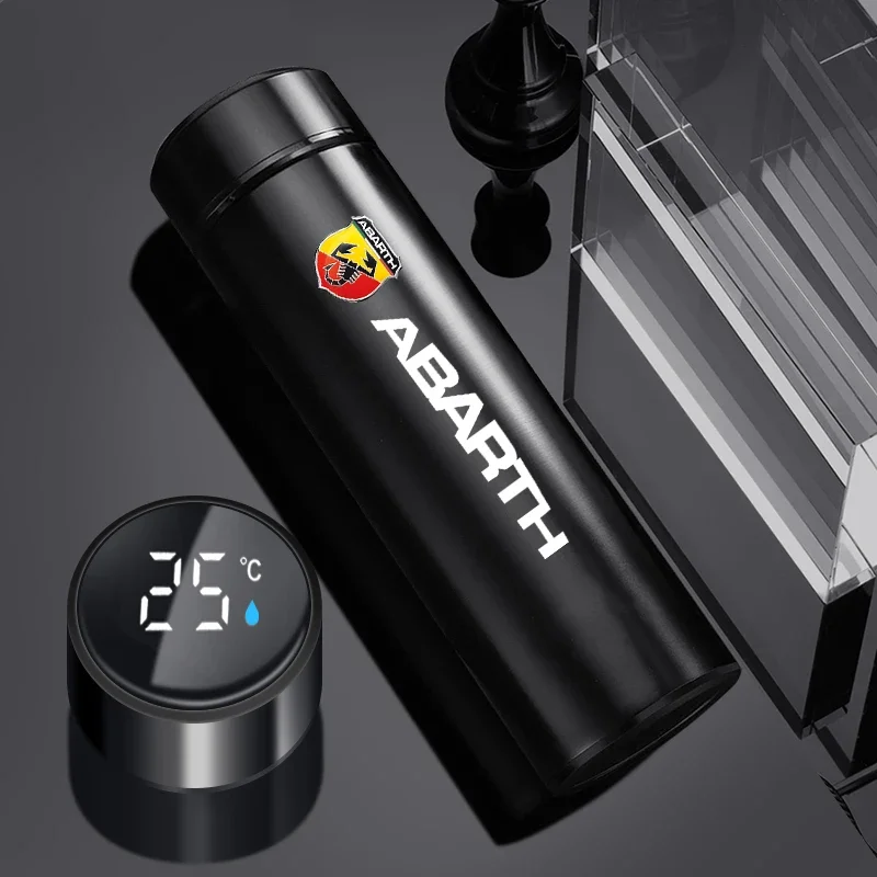 

Интеллектуальный термос с логотипом автомобиля, дорожная спортивная фляга из нержавеющей стали, водяное стекло для Abarth-55 595 1100 Stilo Ducato Palio Punto