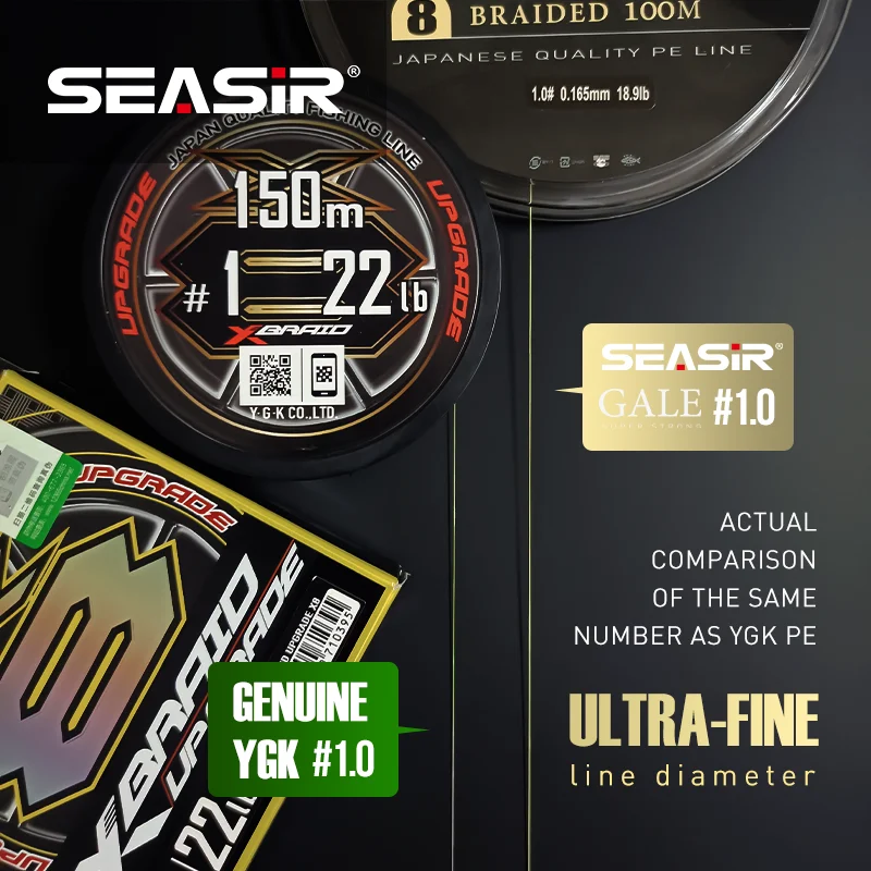 SEASIR GALE 8 Braided Micro Fishing PE Line 100-1000m X8 JAPAN IZANAS Original Line Casting Super Strong Fishing Line